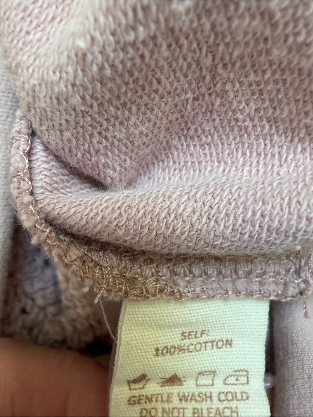 Hem & Thread Lace Trim Pullover Hoodie - Dusty Rose NWT - Picture 7 of 7